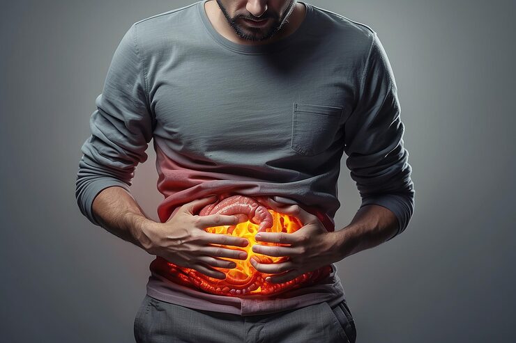 Doctor consulting with a patient about digestive symptoms at a gastroenterology clinic in Jayanagar